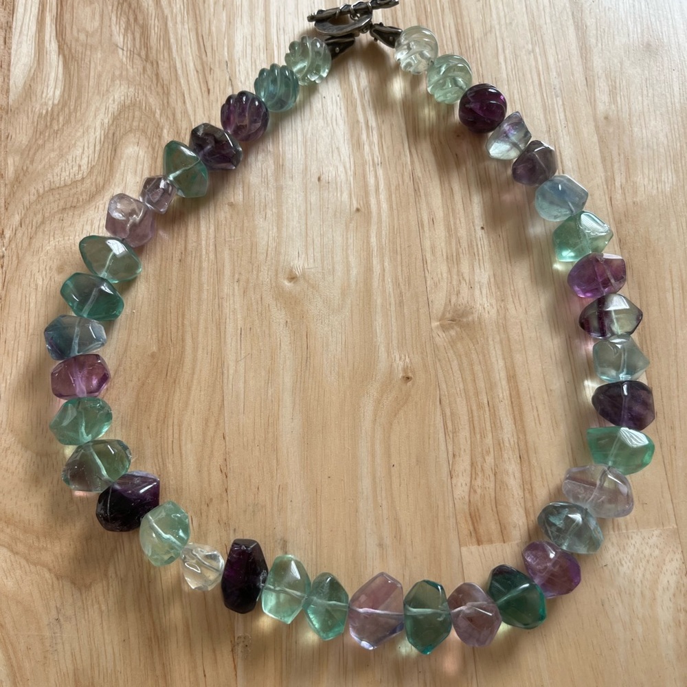 Crystal bead necklace 19 inches